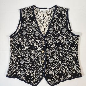 Vintage Ellen Richman Tapestry Vest Size Large